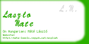 laszlo mate business card