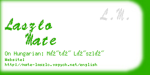 laszlo mate business card